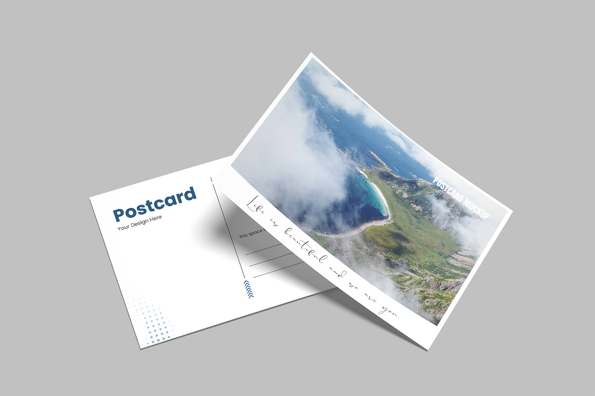 Simple Postcard Mockup, an Advertising Mockup by lamorastudio (Photo 3 of 11)