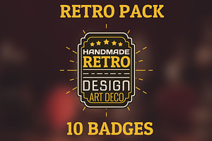 Retro pack. 10 HQ badges