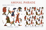 Animal Parade Hand Painted Set, an Animal Illustration by ArtPavo (Thumbnail 9 of 10)