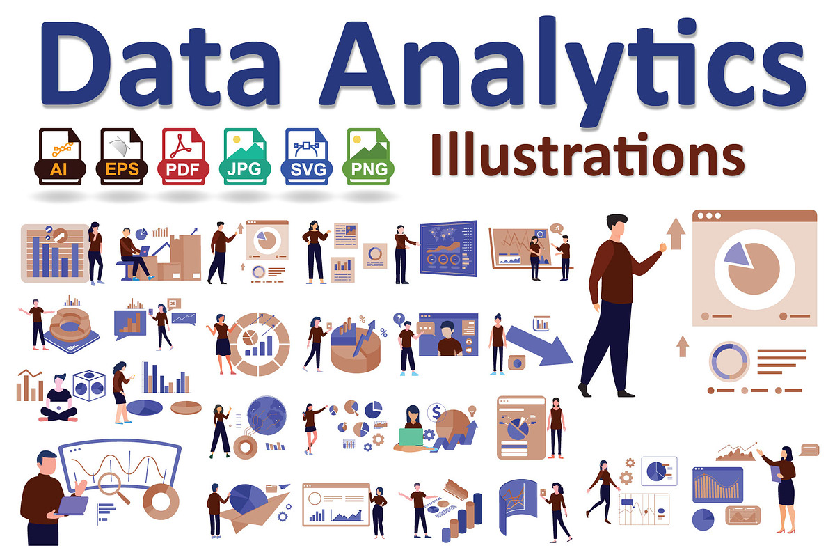 Data Analytics for Creatives, an Illustration by Vector Portal (Photo 1 of 6)