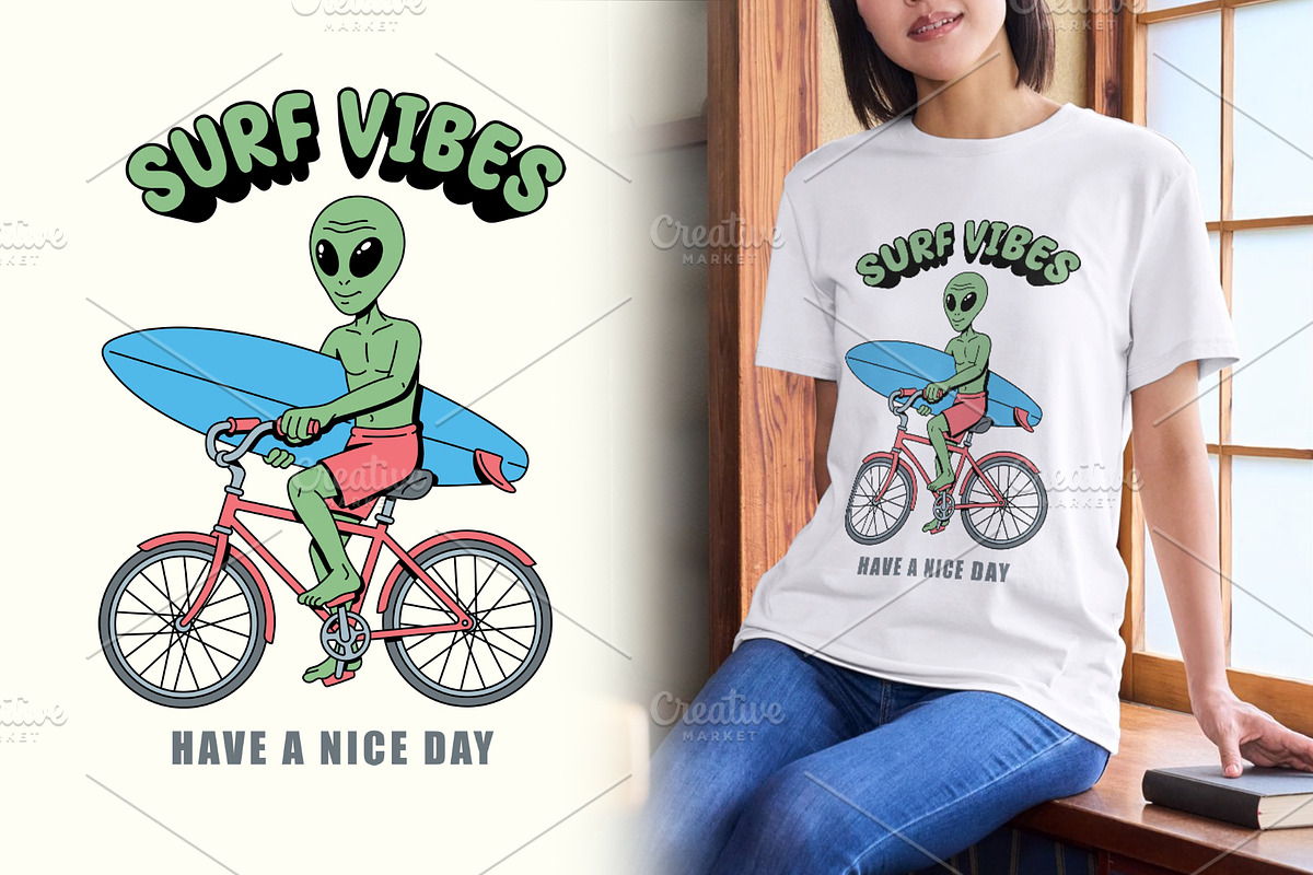 Alien: 5 illustrations enjoy summer, a Person Illustration by gunaonedesign (Photo 5 of 10)