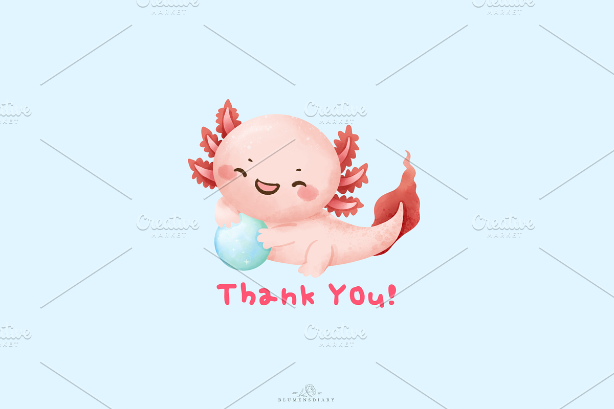 Axolotl Adventure Clipart, an Animal Illustration by Blumensdiary (Photo 6 of 6)