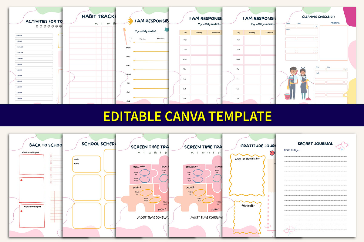 26–27 Full Year Activities Kids Plan, a Stationery Template by Designmela01 (Photo 8 of 10)