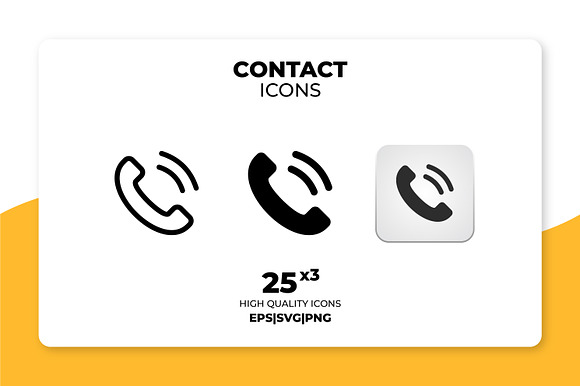 Black Contact Icon Set