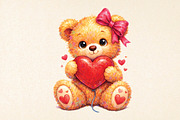 Valentine Teddy Bear Png, Valentines, an Illustration by DreamPrint404 (Thumbnail 1 of 6)