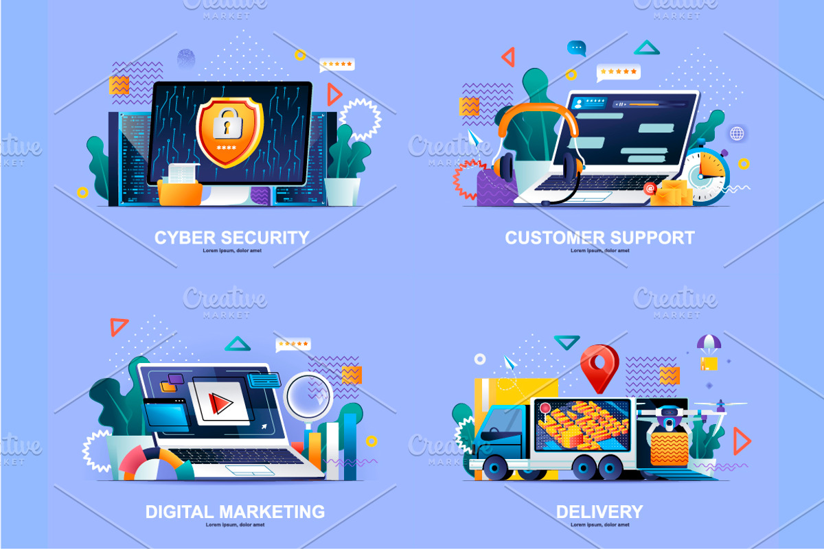Flat Concepts Illustrations, a Finance Illustration by alexdndz (Photo 4 of 10)