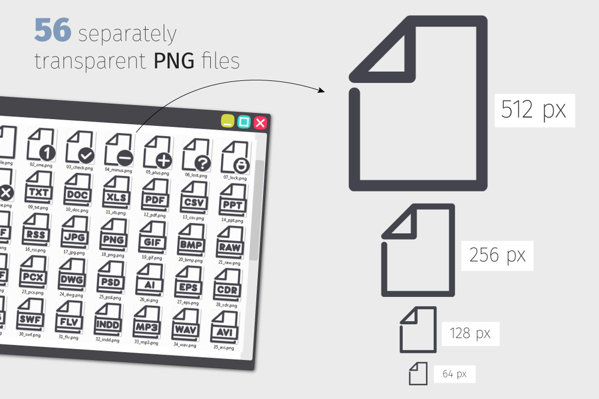 File Line Icons Set, an Outline Icon by Voysla's Shop (Photo 3 of 4)