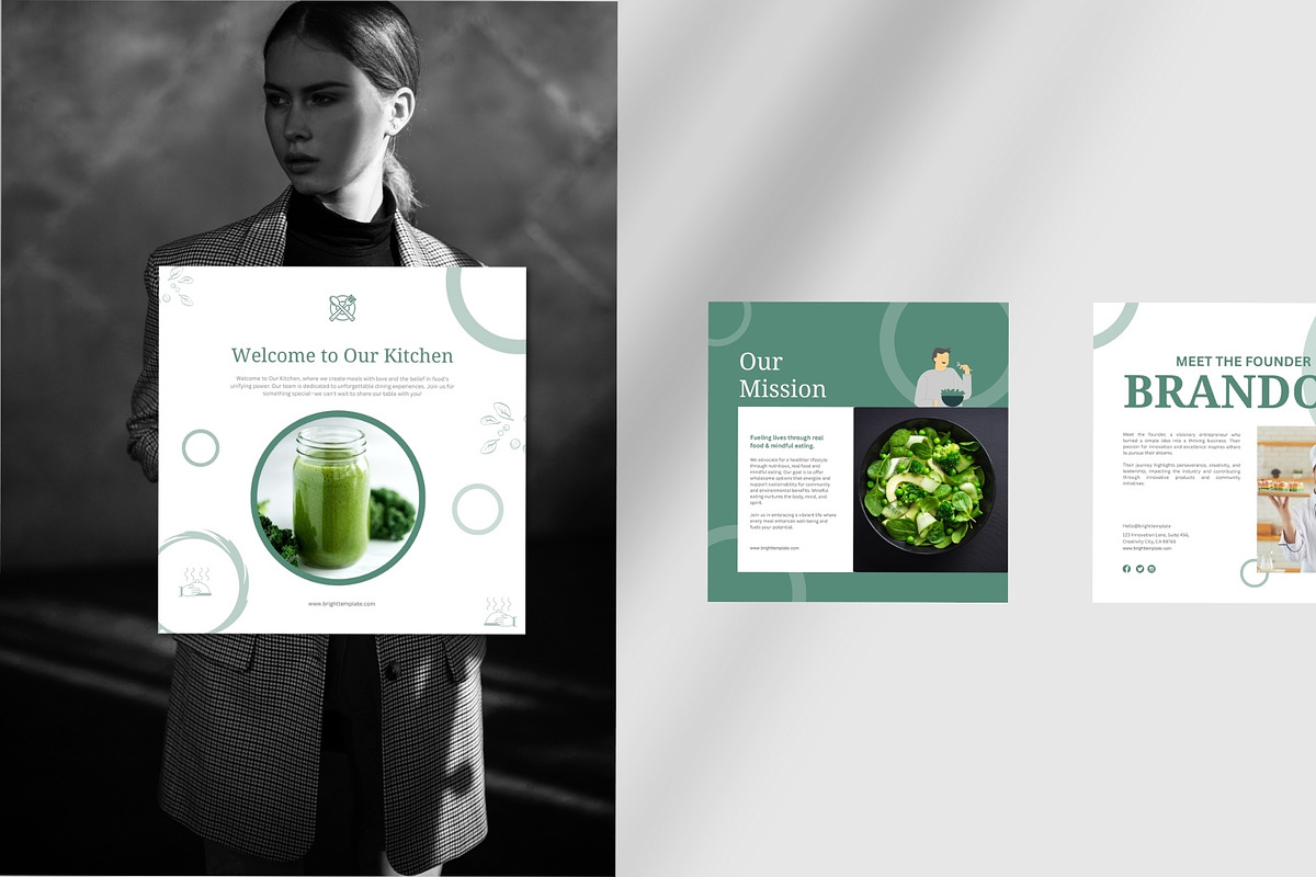 Food & Restaurant Instagram Bundle, a Social Media Template by TheBrightGrap (Photo 12 of 23)