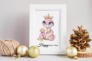 Watercolor Snakes | New year 2025, a Seasonal Illustration by katmonne (Thumbnail 9 of 10)