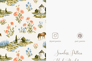 Peaceful Meadow Seamless Pattern wit, a Pattern Graphic by Pati Charm Studio (Thumbnail 5 of 7)