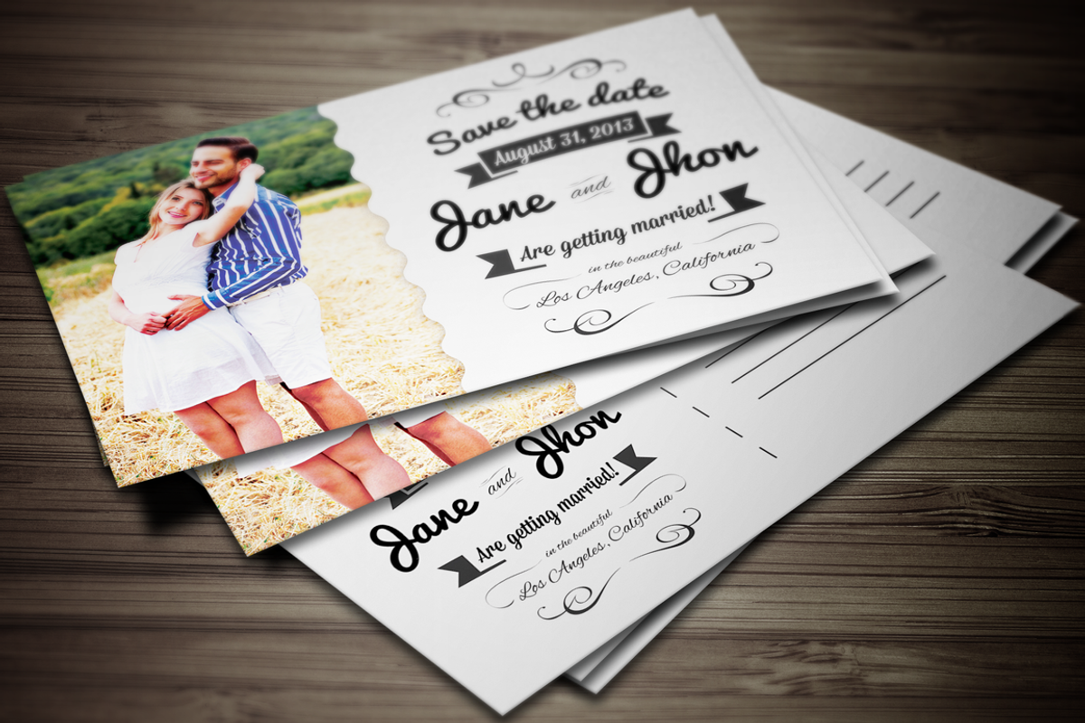 Elegant Wedding Invitation Postcard, an Invitation Template by Graphic Boutique (Photo 1 of 3)