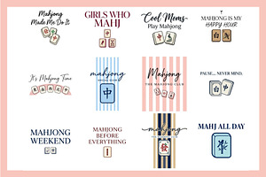Mahjong Quotes PNG Sublimation, a Seasonal Illustration by Tanya Kart