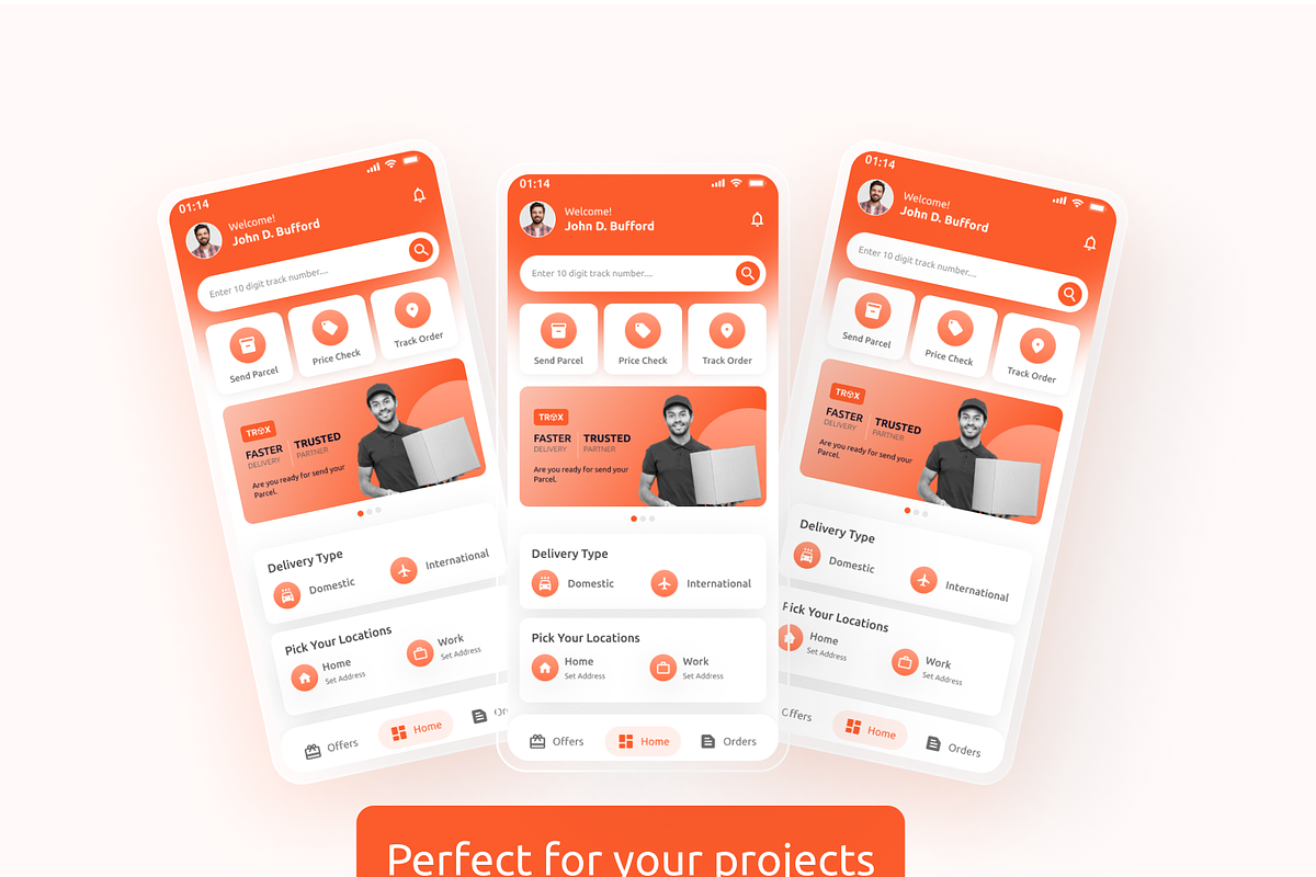 Trox-Logistic Solution App, an UI Kit Template by Netro Systems (Photo 5 of 5)