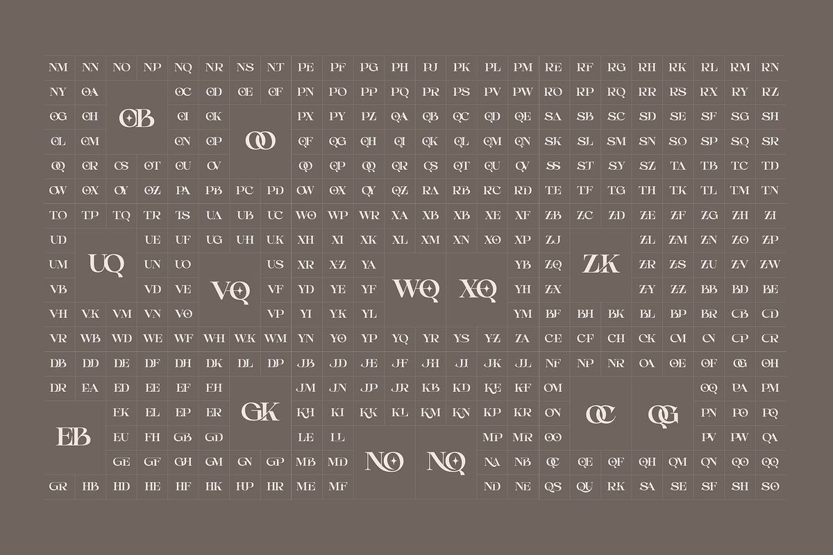 Aseno Modern - Ligatures Serif Font, a Serif Font by Nirmana Visual (Photo 6 of 17)