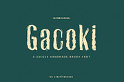 Gacoki Brush Font, a Sans Serif Font by Creativetacos (Thumbnail 1 of 14)