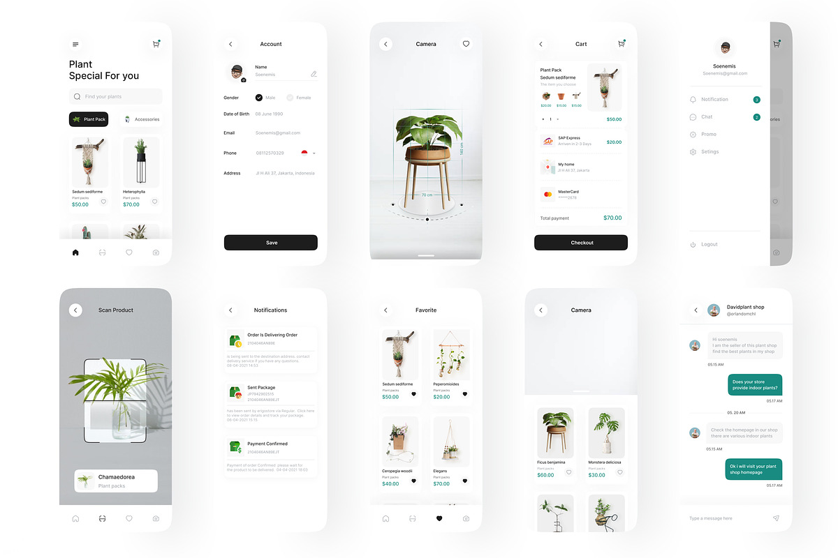 Plant Shop, an UI Kit Template by Korsa Agency (Photo 4 of 6)