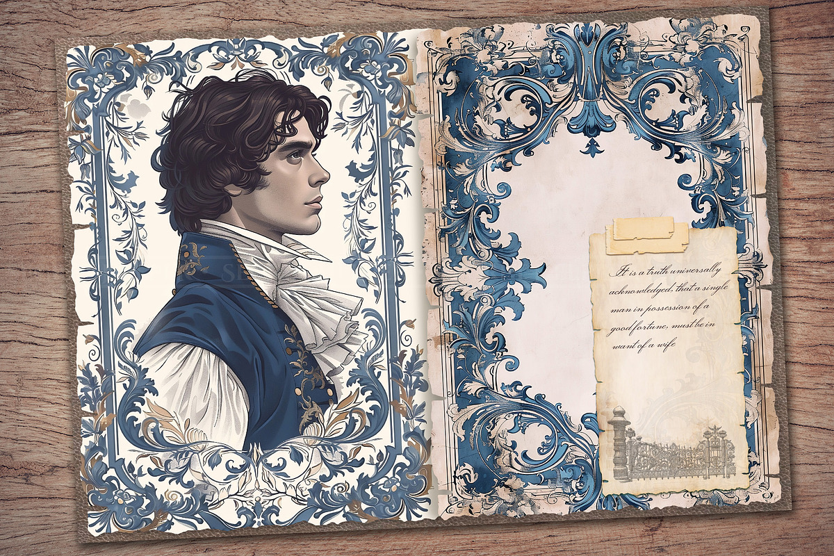Pride and Prejudice Scrapbook Kit, a Person Illustration by Secret Helper (Photo 6 of 8)