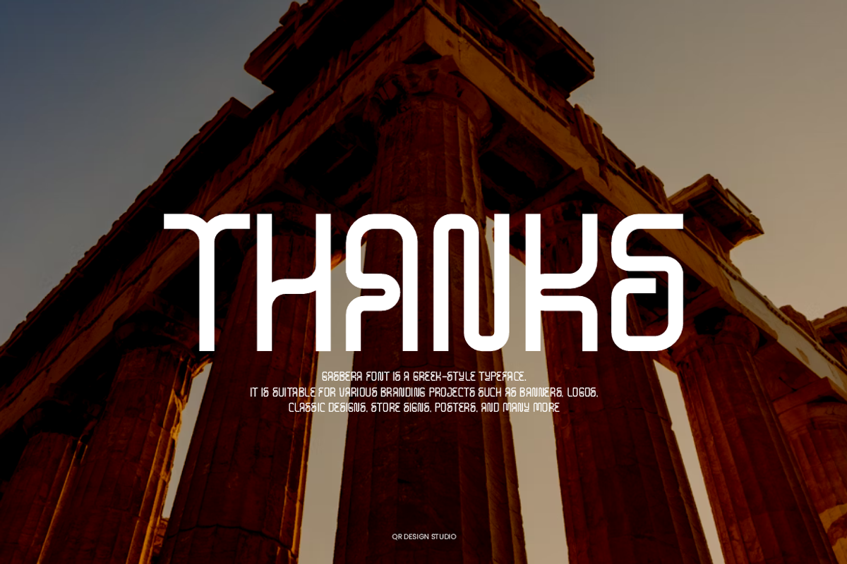 Gasbera - Greek Typeface Font, a Sans Serif Font by QR Design Studio (Photo 7 of 7)