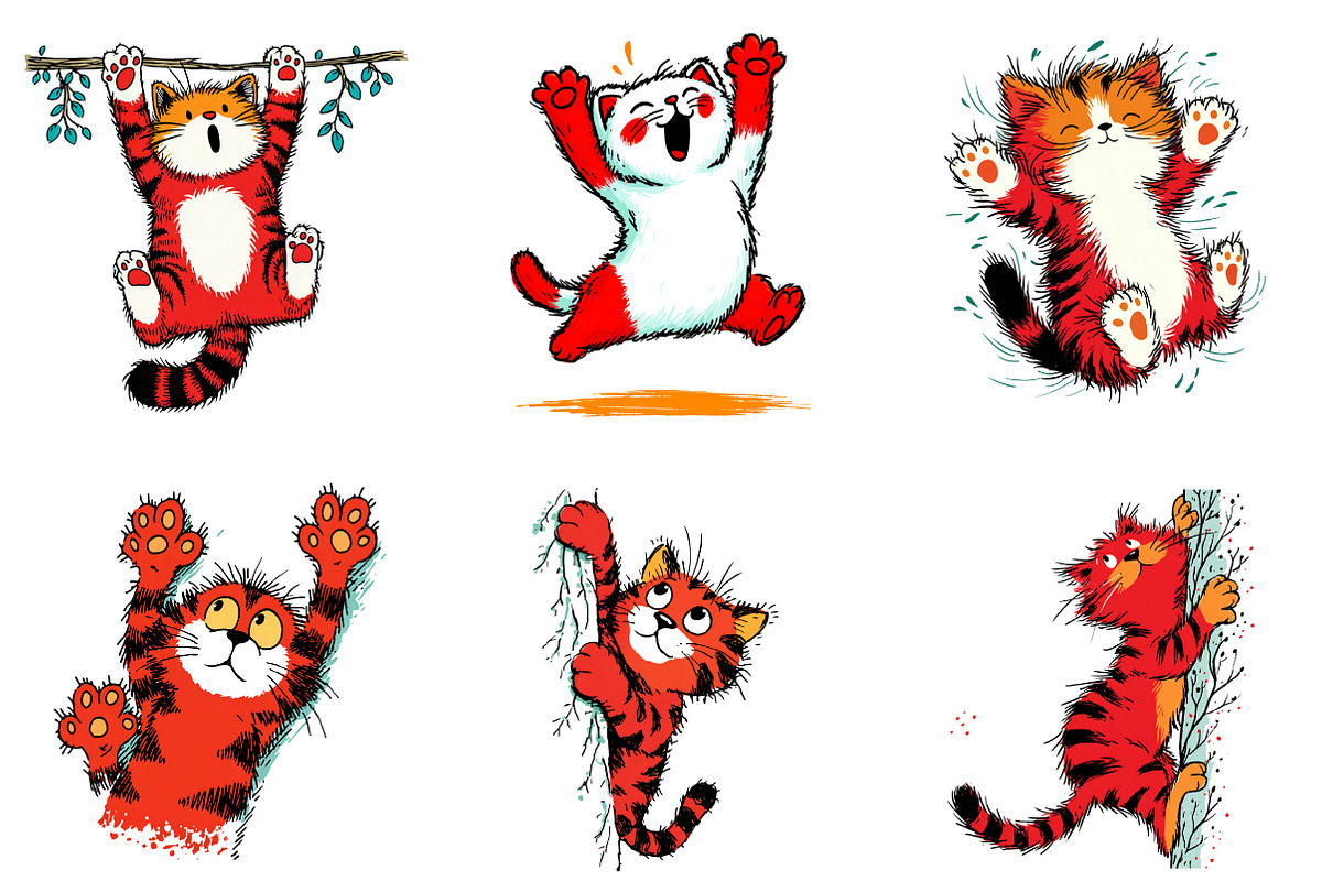 funny cat clip art, an Illustration by CreationArt (Photo 3 of 5)
