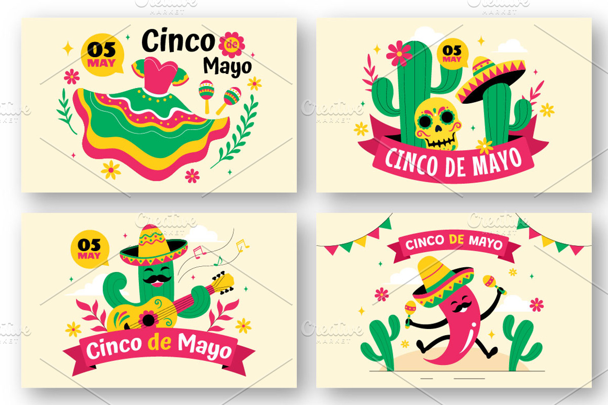 9 Cinco de Mayo Illustration, a Seasonal Illustration by denayunebgt (Photo 3 of 3)