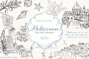 Mediterranean Line Art Collection, a Decorative Illustration by Mio Buono (Thumbnail 1 of 15)