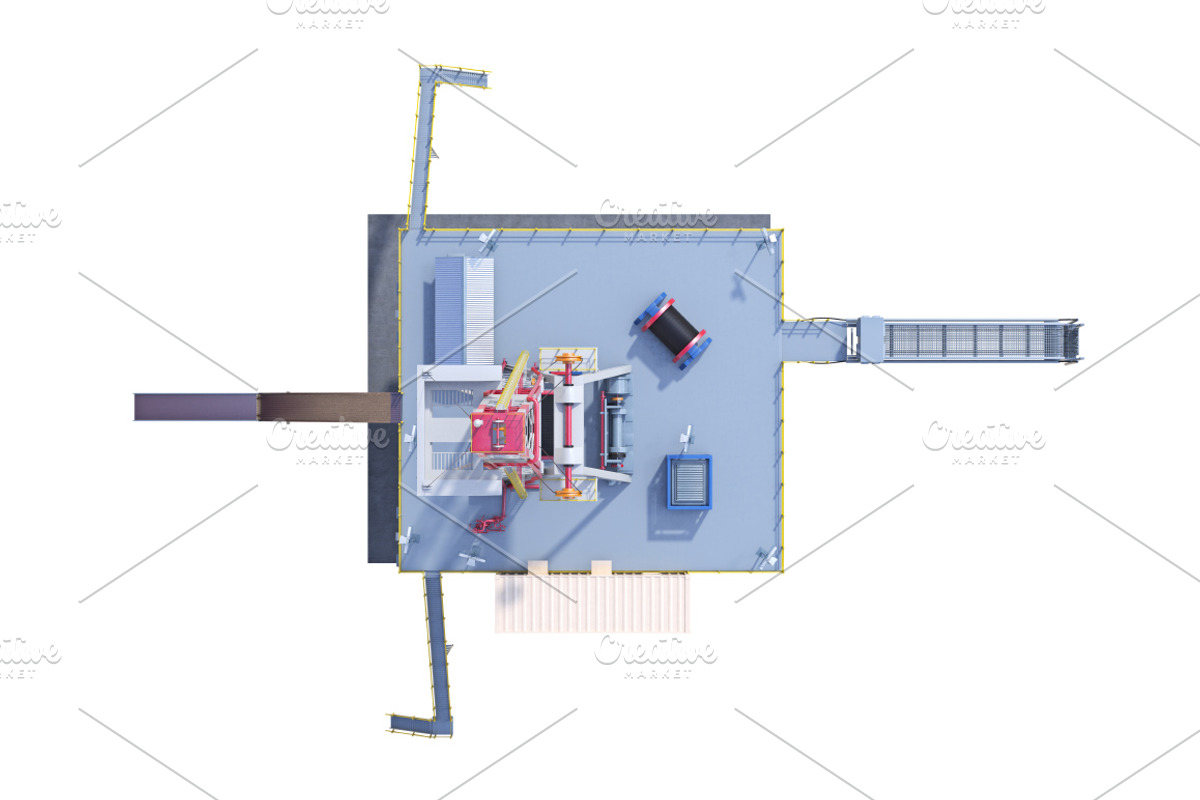 Land rig platform set, an Object Graphic by ARTYuSTUDIO