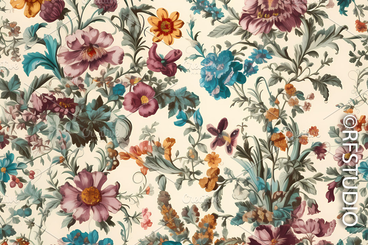 WHISPERMYST GARDEN. Seamless Bundle, a Texture Illustration by RefinedFantasyStudio (Photo 6 of 10)