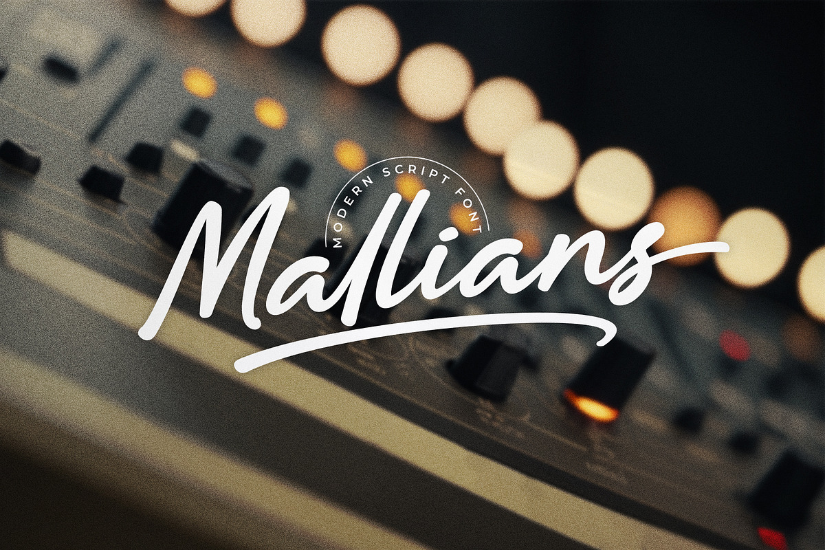 Mallians | Modern Script Font, a Script Font by Ariya Works (Photo 1 of 8)