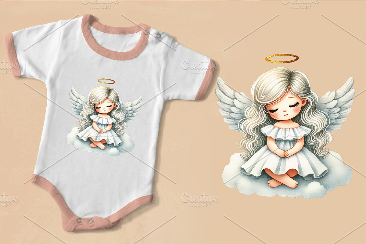Angel Cartoon Cute. Clipart, PNG., an Animal Illustration by KENO Mascots (Photo 4 of 8)