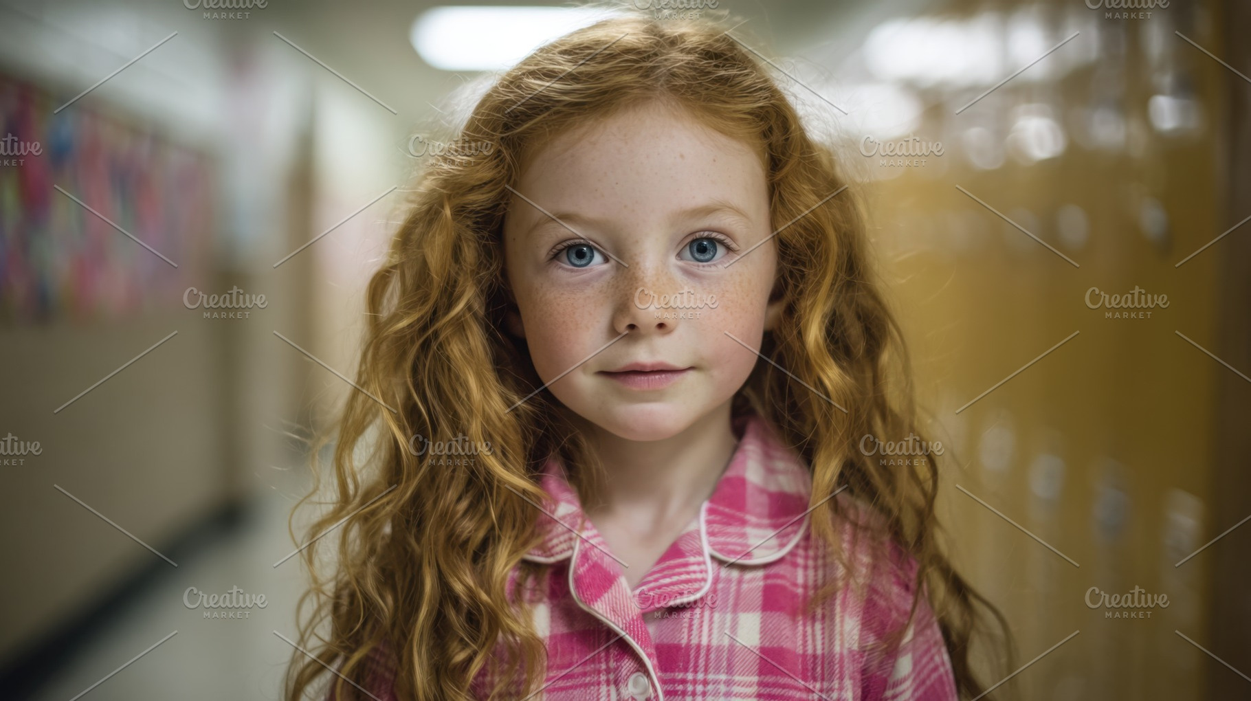 Girl in hallway at school during day, a Photo by Beautiful things