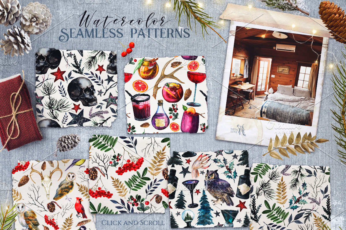 Watercolor Witchy Winter, a Food Illustration by Fluffy Unicorn (Photo 2 of 14)