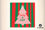 Christmas Wall Art Merry & Bright, an Illustration by Dream Creation (Thumbnail 1 of 5)