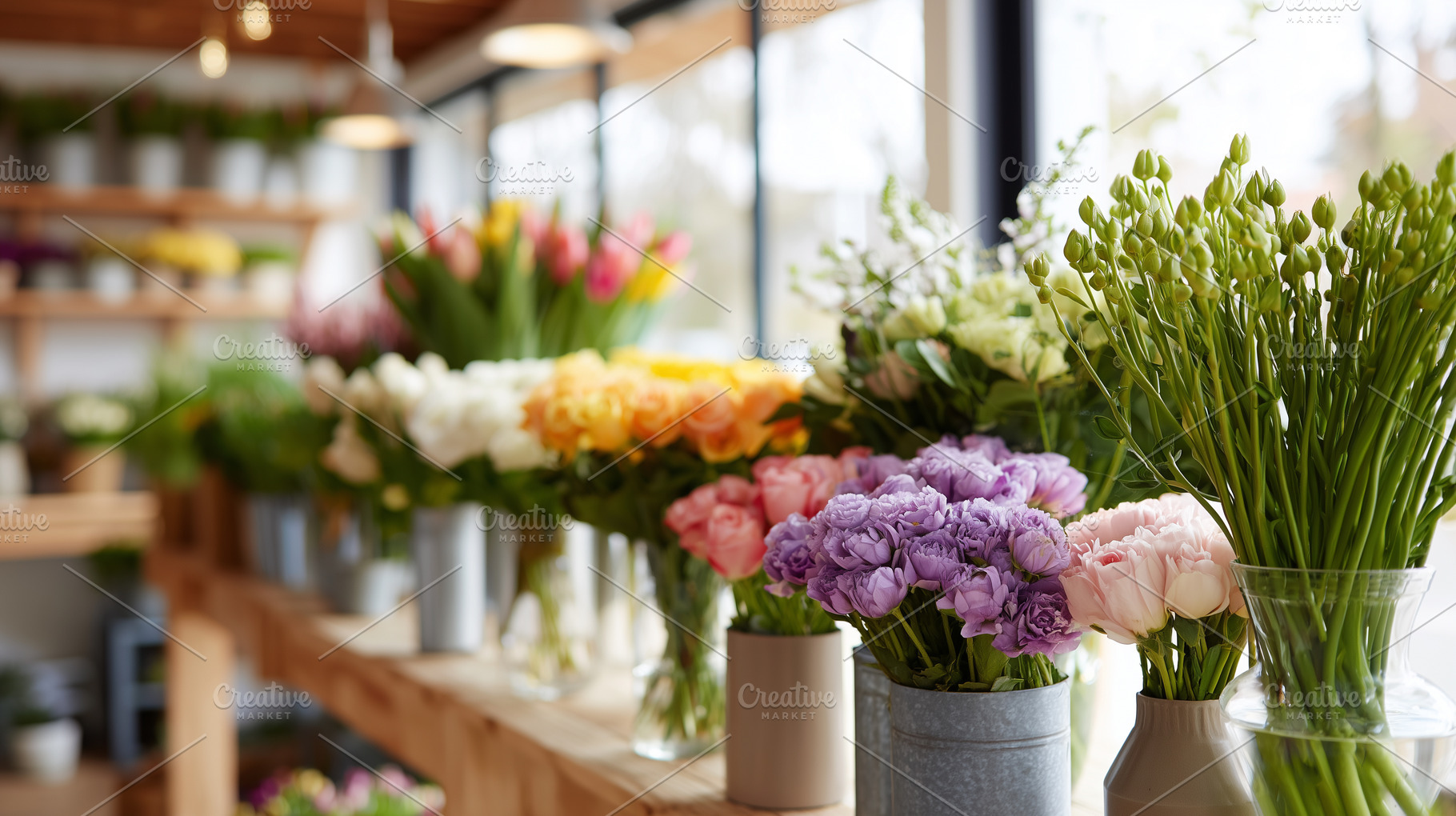 Colorful assortment of fresh flowers, a Nature Photo by MistyDay