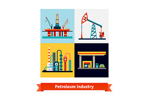 Petroleum industry, a Technology Illustration by Iconicbestiary
