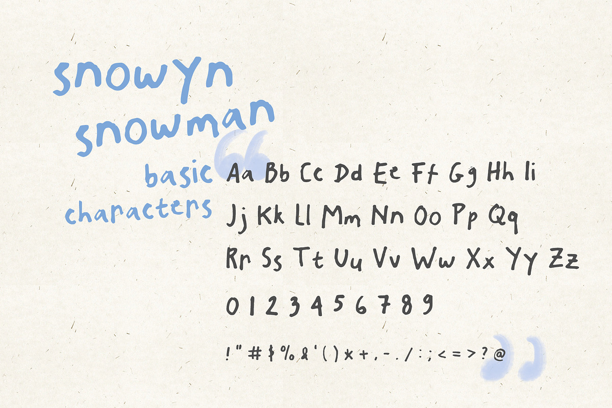 Snowyn Snowman Marker Handwritten, a Handwritten Font by Perplexitics (Photo 9 of 10)