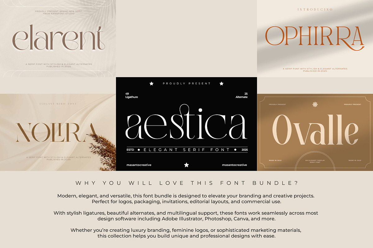 10 Luxury Serif Fonts Bundle, a Serif Font by kangfont Studio (Photo 4 of 6)