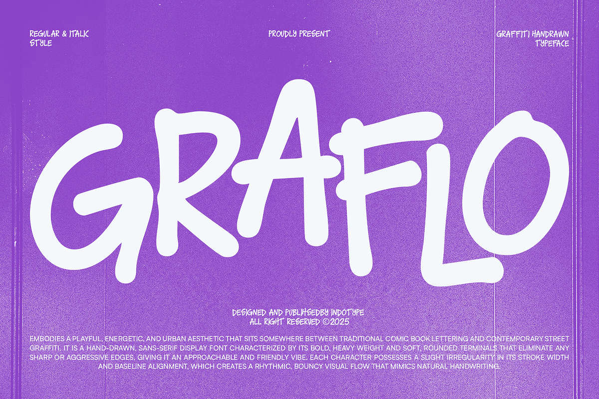 GRAFLO - Urban Street Graffiti, a Handwritten Font by Indotype Foundry (Photo 1 of 10)
