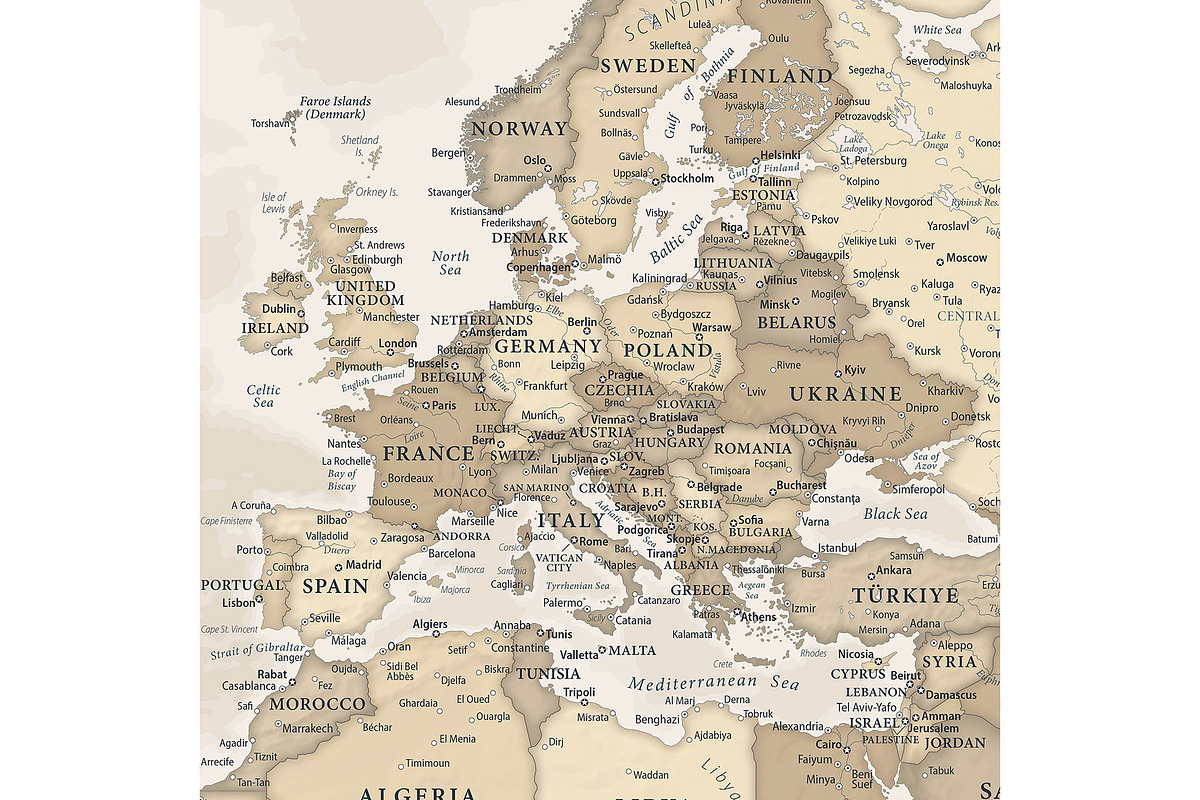 Vector World Map - Large&Detailed, a Decorative Illustration by PorcuPen Works (Photo 2 of 9)