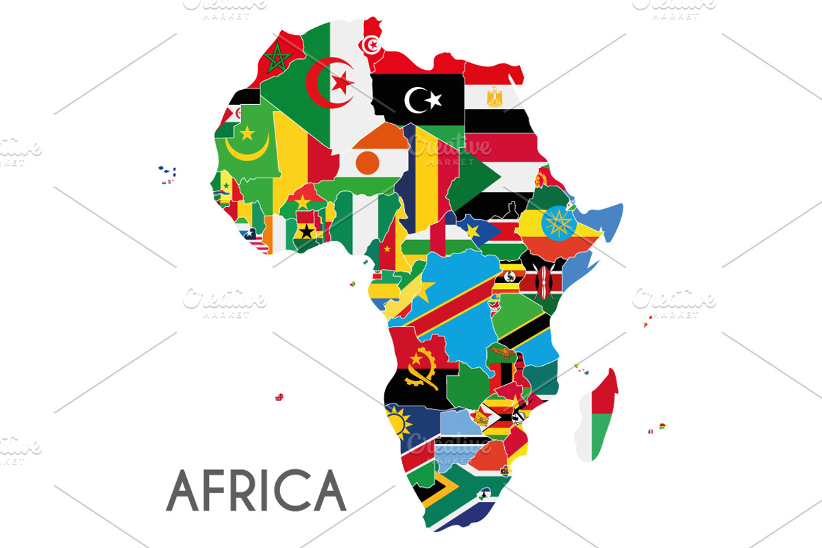 Flags Africa Map, an Education Illustration by asantosg (Photo 1 of 2)