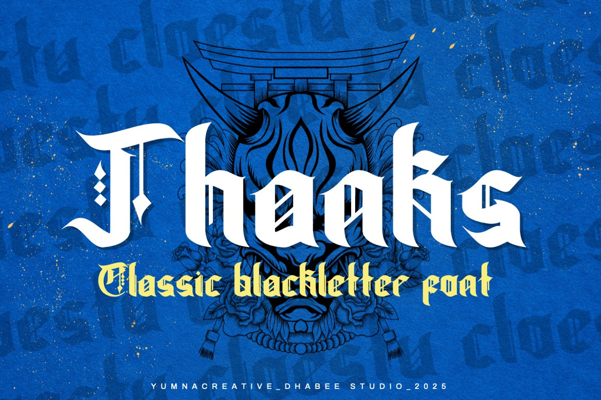 Cloestu - Classic Blackletter Font, a Blackletter Font by Dhabee (Photo 13 of 15)