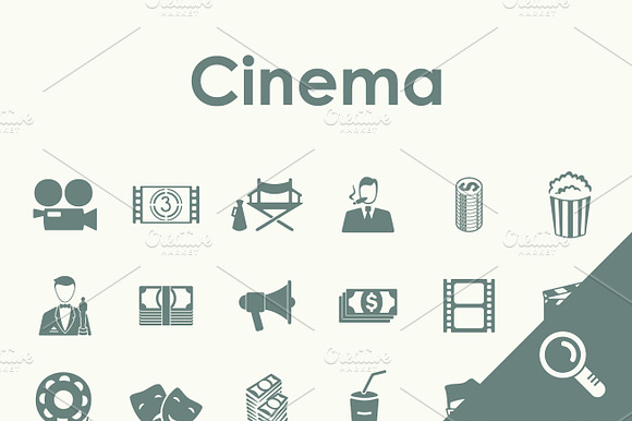 30 Cinema Simple Icons