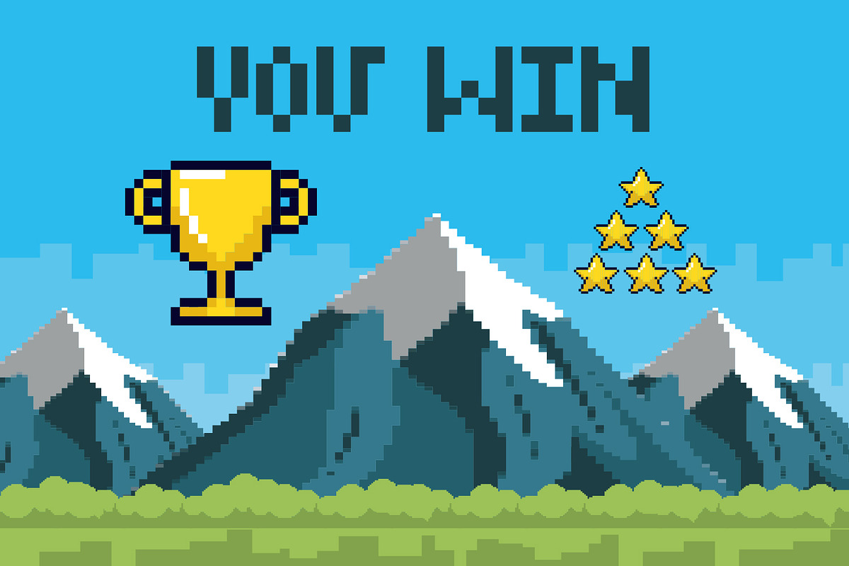 Voxel - Classic Arcade Gaming Font, a Blackletter Font by OWPictures (Photo 7 of 10)