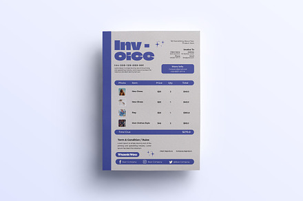 Invoice, a Stationery Template by Vibesteam