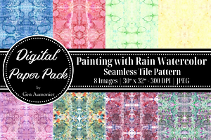 Tie Dye Rainbow Watercolor Patterns, a Pattern Graphic by Gen Aumonier