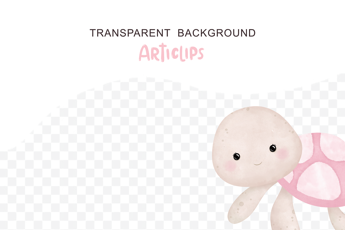 Pink Little Sea - Clipart Set, an Animal Illustration by Articlips (Photo 2 of 4)