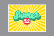 Summer Sale grunge vector poster set, a Seasonal Illustration by PoPaShop (Thumbnail 5 of 9)