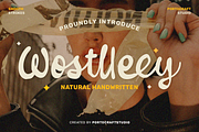 Wostlleey Natural Handwritten, a Handwritten Font by Portocraft (Thumbnail 1 of 10)