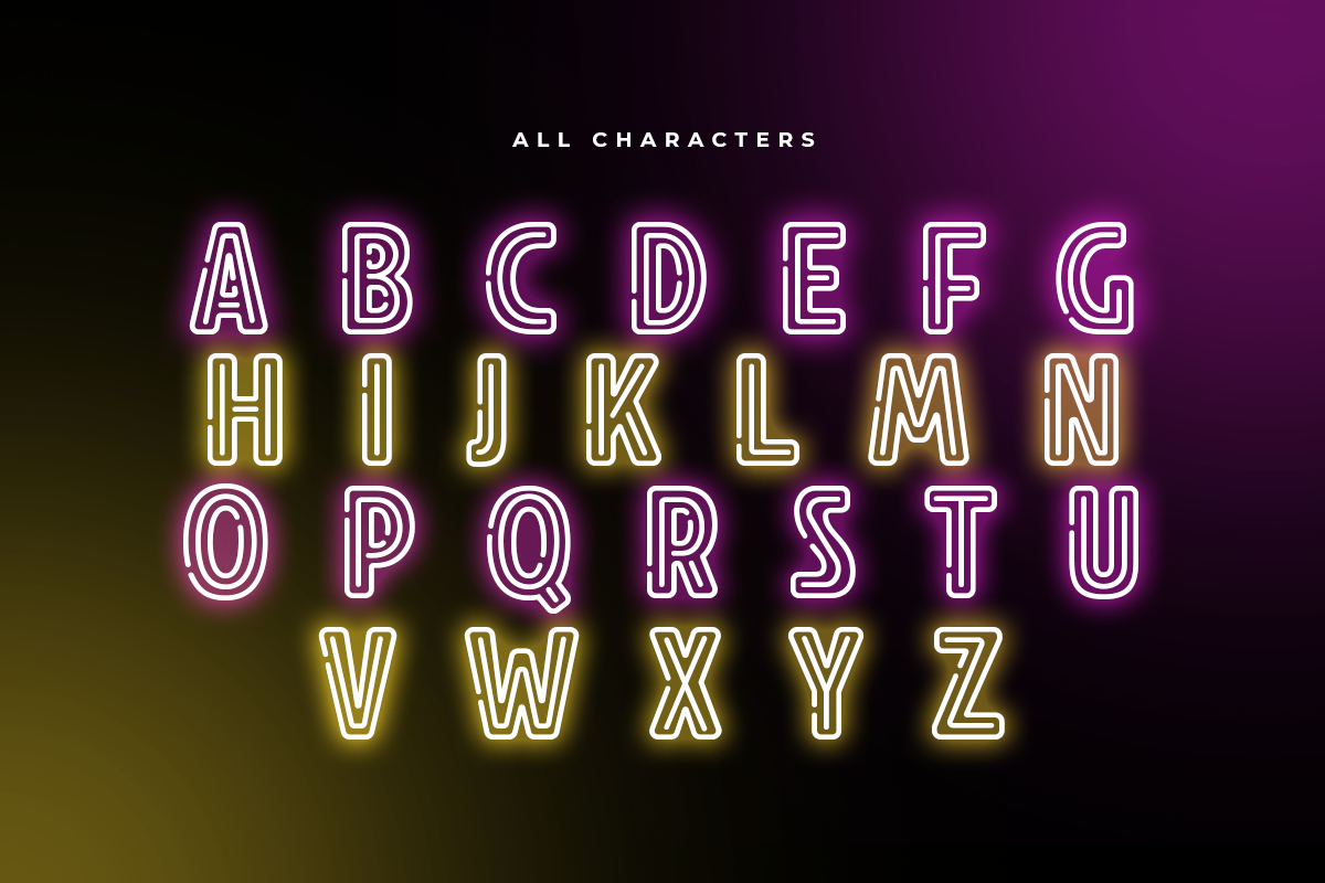 Party - Modern Fun Neon Font, a Sans Serif Font by Hamz Studio (Photo 14 of 16)