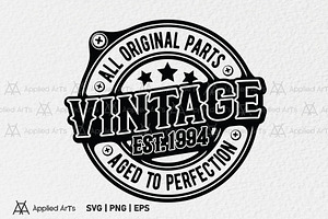 VINTAGE 1994 SVG, Funny Birthday SVG