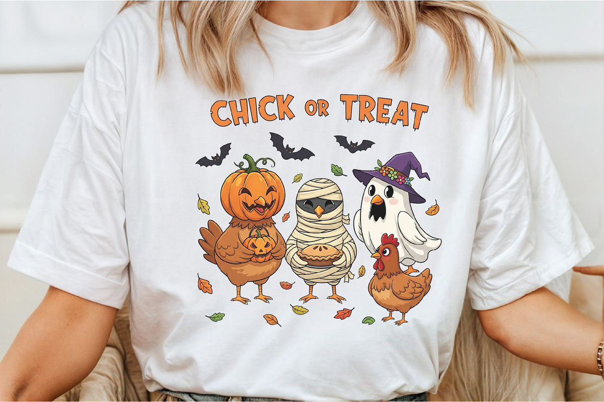 Chick or Treat Png,Halloween Chicken, an Illustration by DreamCafeArt (Photo 2 of 7)